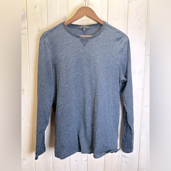 Robert Barakett Pullover Long Sleeve Top Size M Navy Casual Business Workwear - Picture 1 of 4